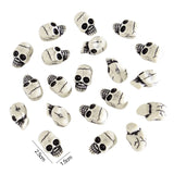 Tineit 10pcs Mini Skull Skeleton Scary Halloween Party Decorations for Home Table Resin Ghost Skeleton Head Haunted House Horror Props