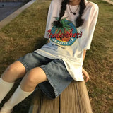 Tineit Vintage Y2k Baggy Jorts Women Summer High Waist Korean Streetwear Wide Leg Jeans Harajuku Casual Denim Five Points Trouser