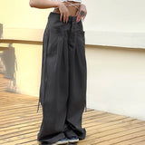 Tineit Harajuku Baggy Trousers Chic High Waist Wide Leg Sweatpants Streetwear Y2K Boyfriend Cargo Pants Korean Casual Women