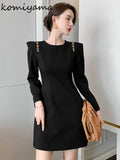 Colorful Diamonds Vestidos O-neck Long Sleeve Dress Party Vestido Pockets Dresses Spring 2025 New Fashion Trendy Ropa Mujer