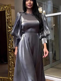 Tineit-Eid Sliky Satin women Dress for woman Abaya Morocco Party Dresses Ramadan Lace-up Abayas Kaftan Islam Dubai Arab Long Robe 2024