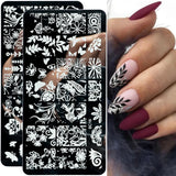 Tineit 1pcs Nail Stamping Plates Lace Flower Leaf Butterfly Mandala Design Stamp Template for Printing Manicure Stencil Tools LYBC01-20