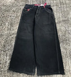 Tineit New Big Pocket High Street American Tooling Wide-leg Jeans Female Y2K Street Punk Style Loose Street Brand Washing Old Pant