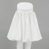 Tineit White Balloon Skirts Sexy High Waist Versatile Mini Skirt For Women Fashion Streetwear Club Party Skirts hot Girl Summer