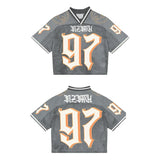 Tineit Y2K Street Jersey Mesh Breathable Sportswear Men Retro Trendy Hip Hop Summer Football Training Uniform Oversized Unisex T Shirt