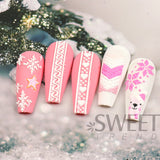 Tineit 5D Xmas Embossed Nails Art Decals Cute Cartoon Penguin Bear Sweater Design Adhesive Stickers Winter Accessories Decor LY5D-K188