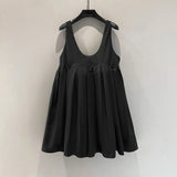 Tineit  Autumn Women 2025 Vestidos Vestdresses U-neck Sleeveless Dress Japanese Cute Ball Gown Vestido Femininos Niche Moda Clothing