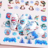 Tineit 12pcs Cute Sweater Penguin Nail Water Decals Cartoon Cat Bunny Design Transfer Sliders Winter New Year DIY Decoration Wraps LYBN