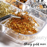 Tineit Aluminum Leaf Nail Art Sequin Gold Silver Flakes Irregular Foil Sticker Wire Decor Paillettes Bonzer Sparkle Accessory LY1909-04