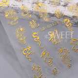 Tineit 3D Bronzing Laser Silver Dragon Nail Sticker Gold Letter Dragon Design Holographic New Year DIY Manicure Decals Nail Decorations