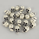 Tineit 10pcs Mini Skull Skeleton Scary Halloween Party Decorations for Home Table Resin Ghost Skeleton Head Haunted House Horror Props