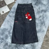 Tineit Y2K Baggy Jeans men vintage Embroidered high quality jeans Hip Hop Goth streetwear Harajuku men women Casual wide leg jeans