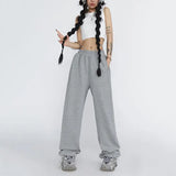 Tineit Women Y2k Baggy Sweatpants Vintage Harajuku High Waist Female Jogger Pants Elastic Casual Streetwear Oversize Wide Trouser