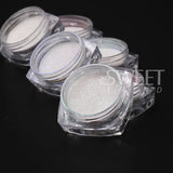 Tineit Pearl Glitter Nail Powder Aurora Mirror Rub Chrome Pigment White Neon Powder DIY Manicure Gel Polish Dust Nail Art Decoration