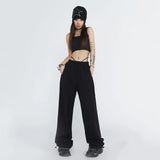 Tineit Women Y2k Baggy Sweatpants Vintage Harajuku High Waist Female Jogger Pants Elastic Casual Streetwear Oversize Wide Trouser