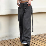 Tineit Harajuku Baggy Trousers Chic High Waist Wide Leg Sweatpants Streetwear Y2K Boyfriend Cargo Pants Korean Casual Women