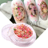 Tineit Summer Dried Flower Nail Art Decoration 3D Natural Real Floral Sticker UV Polish Pressed Flowers Crushed Accessory Jewelry Decal