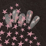 Tineit Holographic Y2K Star Nail Stickers Different Colors Self-Adhesive Sliders Blue Silver Chrome Polish Decals Manicure Accessories