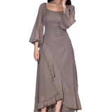 Tineit-Vestidos Eid Muslim Abaya for Women Party Dresses Jalabiya Ramadan Abayas Kaftan Islam Dubai Arab Irregular Long Dress Morocco