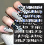 Tineit 5D Luxury Lace Sweater Nail Engraved Stickers Acrylic White Winter Charm Ahesive Sliders Elegant Wedding Textured Foils LYSW5D61