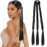 Tineit-Fashionable Woven Ponytail Braid With Straight Winding Hair Extensions, Ponytail Wig Braids, Natural Synthesis, 18 Inch Hair Ext