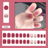 Tineit-Fall nails Christmas nails 24pcs Press on False Nails Set Cartoon Animal Decal Fake Nails Art  Full Cover Artificial Short Nail Tips With Wearing Tools