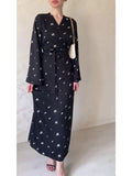 Tineit-Eid women Party Dress for woman Ramadan Abaya Satin Lace-up Long Dress Belt Kaftan Vestidos Largos Dubai Robe Jalabiya 2024