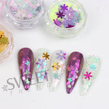 Tineit Iridescent Snowflakes Nail Glitter Sequins Mixed AB Chunky Paillette Winter Slices Spangles DIY Decoration Manicure Flakes LYS47