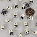 Tineit 10pcs Mini Skull Skeleton Scary Halloween Party Decorations for Home Table Resin Ghost Skeleton Head Haunted House Horror Props