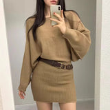 Tineit Sexy Skew Collar Off Shoulder Vestidos Knitted Women 2025 Vestido Bodycon Dresses Bottomed Dress Spring Autumn Ropa Mujer