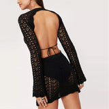 Tineit Sophia Backless Knit Mini Dress