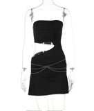 Tineit Strapless Cut-Out Mini Dress