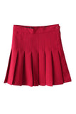 Tineit Slim High Waist Pleated Tennis Mini Skirts