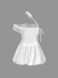 Tineit 2024 New asymmetrical design Plain Top With Skirt Two-Piece Set