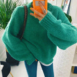 Tineit 2024 Fall Fashion Candy Colors Sweater