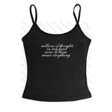 Tineit y2k Womens Summer Camis Tanks Tops Sleeveless Bustier letter graphics Vest Crop Top Seamless Tees traf 2025 woman tops crop top