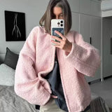 Tineit Nathaly Soft Pink Bouclé Jacket