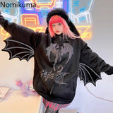 Tineit Harajuku Hoodies Women's Clothing Streetwear BF Punk Y2k Jackets 2025 Ropa Mujer Fashion Sweatshirts Heavy Diamond Hoodie Tops