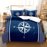 Tineit 3pcs Duvet Cover Set, Digital Printing Ship's Anchor Bedding Set, Soft Comfortable Duvet Cover, For Bedroom, Guest Room