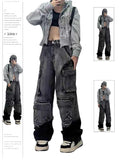 christmas outfit Tineit Women's Black Gothic Y2k Baggy Jeans Harajuku Japanese 2000s Style Oversize Denim Trousers Vintage Emo Jean Pants Trashy Clothes