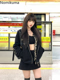 Tineit Fake Two Hoodies Coat 2025 Women Clothing Patchwork Leopard Print Hooded Sweatshirts Y2k Tops Streetwear Casual Fashion Hoodie