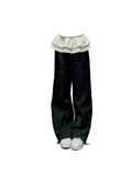 christmas outfit Tineit Women's Black Gothic Baggy Pants Y2k Emo 2000s Streetwear Vintage High Waist Trousers Harajuku Pants 90s Aesthetic Clothes 2025