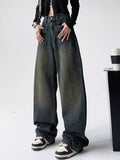 christmas outfit Tineit Women's Blue Baggy Y2k Jeans Harajuku Aesthetic Straight Denim Trousers Vintage Japanese 2000s Style Jean Pants Trashy Clothes