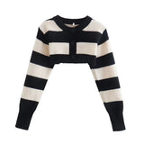 Tineit Alonni Striped Crop Sweater