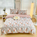 Tineit Ins Nordic Bedding Set No Filler Duvet Cover Fitted Sheet Pillowcase Single Double Queen Size Home Bedspread Set