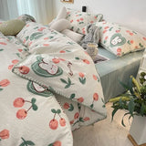 Tineit Floral Dream Bedding Set Soft Cotton Duvet Cover Queen King Size Pillowcase Bed Linens