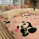 Tineit Pastoral Floral Rose Bedding Sets Flat Bed Sheet Duvet Cover Single Double Full Queen King Bedclothes Ins Pure Bedroom Linen