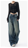 Tineit Vintage Wash 90's Baggy Boyfriend Jeans