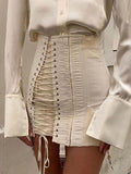 Tineit Bandage Wrap Mini Skirt