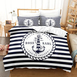 Tineit 3pcs Duvet Cover Set, Digital Printing Ship's Anchor Bedding Set, Soft Comfortable Duvet Cover, For Bedroom, Guest Room